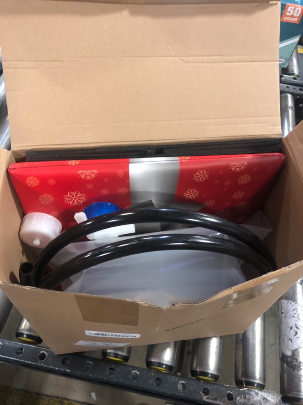 Photo 1 of Fullhawl Christmas Tree Watering Automatic System Kit 4 Gallon Watering Device Helper to Keep Your Christmas Tree Live Fresh Green Easy DIY Tree Watering Box Looks Like Xmas Snowman Gift Box with Tube