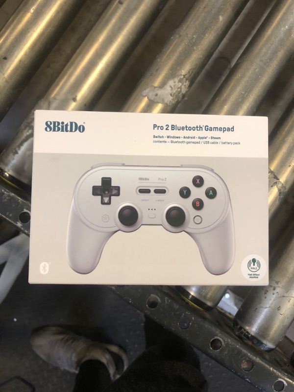 Photo 2 of 8Bitdo Pro 2 Bluetooth Controller for Switch, Hall Effect Joystick Update, Wireless Gaming Controller for Switch, PC, Android, and Steam Deck & Apple (Gray Edition)