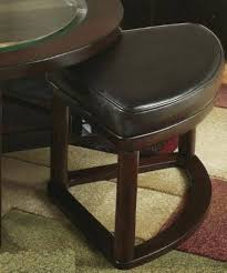 Photo 1 of 4 backkless stools Roundhill Furniture Cylina Solid Wood Coffee Stool