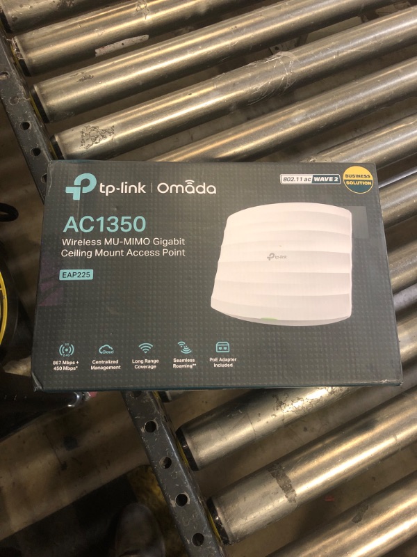 Photo 2 of TP-Link Omada AC1350 Wireless Access Point – Seamless Roaming, Gigabit, MU-Mimo, Beamforming, Poe Powered, Free PoE Injector, Free Managing Software, Free Facebook/SMS Registration Portal(Eap225)