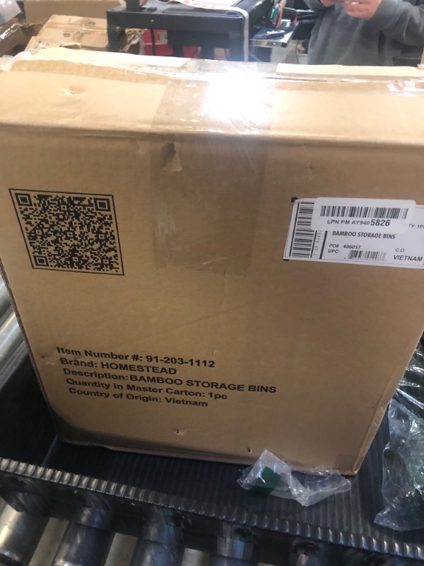 Photo 1 of HOMESTEAD Bamboo Pantry Storage Bins - Stackable Baskets , Potato and Onion Storage, Wood Storage Bins for Pantry Baskets Organization and Storage, Set 3 Pieces