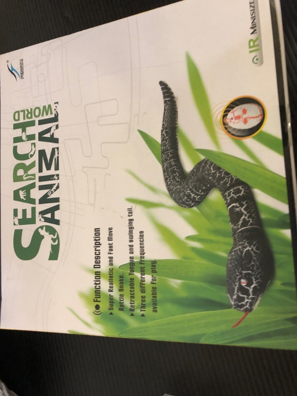 Photo 1 of Tipmant RC Snake IR Remote Control Crawler Fake Realistic Animals Vehicle Scary Prank Toys Kids Halloween (White)