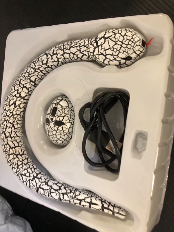 Photo 1 of Tipmant RC Snake IR Remote Control Crawler Fake Realistic Animals Vehicle Scary Prank Toys Kids Halloween (White)