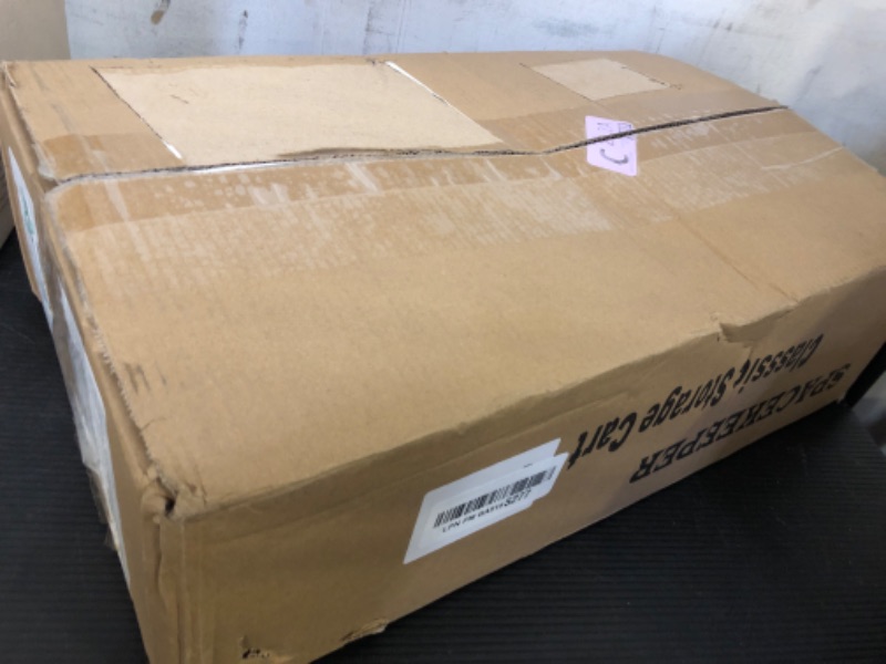 Photo 1 of SPACEKEEPER Storage Cart 4-Tier, Bathroom Rolling Cart Utility Storage Organizer Shelf Mobile Shelving Unit for Kitchen Living Room Bathroom Laundry Room & Dressers, Pink