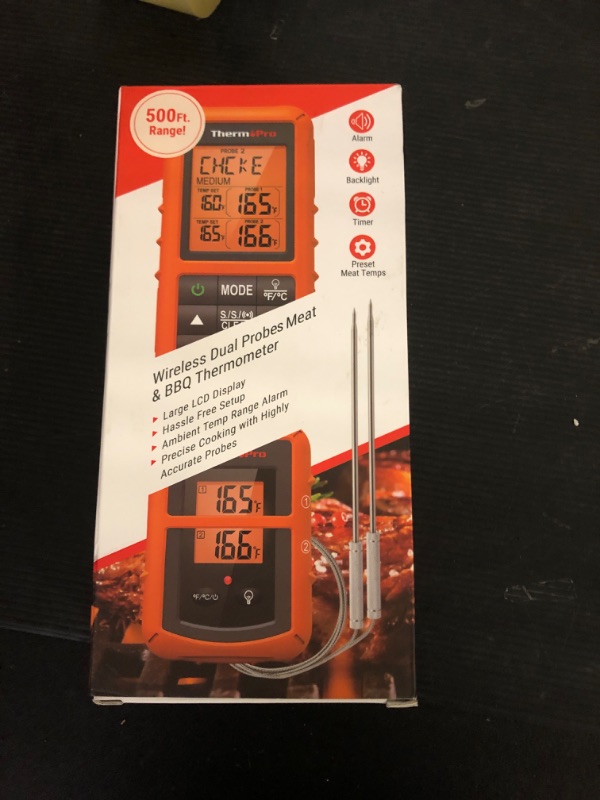 Photo 2 of ThermoPro TP20 Wireless Meat Thermometer 500FT Digital Cooking Food BBQ Thermometer with 2 Temperature Probe for Oven Smoker Grill Steak