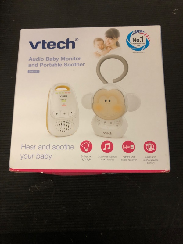 Photo 1 of VTech DM1411 Audio Baby Monitor and Portable Soother Dual-Unit Rechargeable Battery