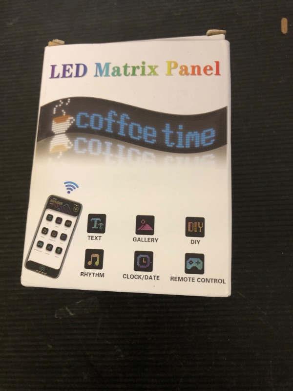 Photo 1 of Panapo Full Color Programmable LED Car Sign with APP Control Remote, High Bright Flexible USB 5V Digital Display Clock Scrolling LED Sign, Custom Text Graffiti Animation for Car Store Festival 24"×5"