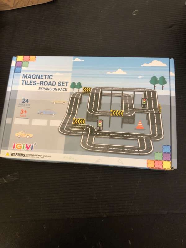 Photo 1 of Magnetic Tiles Road Expansion Pack, STEM Magnet Building Blocks for Toddler Kids Toys, Christmas Toy Gifts for 3+ Year Old Boys & Girls, Montessori Educational Creativity-igniting Kids Toys