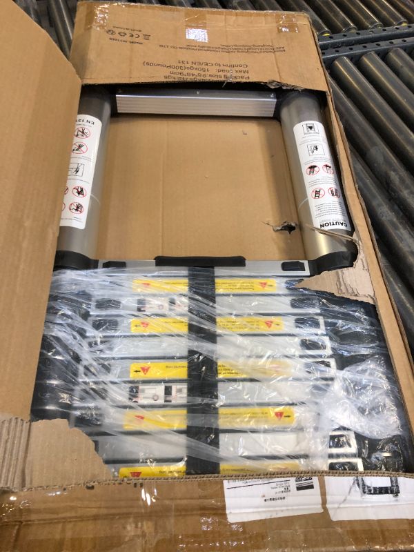 Photo 1 of JADDUO Telescoping Ladder 16.5 FT Extension Ladder Aluminum Lightweight Telescopic Ladder with 2 Triangle Stabilizers Telescoping Attic Ladder RV Ladders for Travel Collapsible Ladders for Home