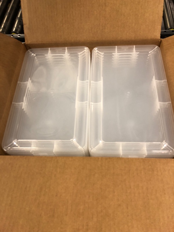 Photo 1 of IRIS USA Plastic Stackable and Nestable Storage Bin Tote Organizing Container, Clear