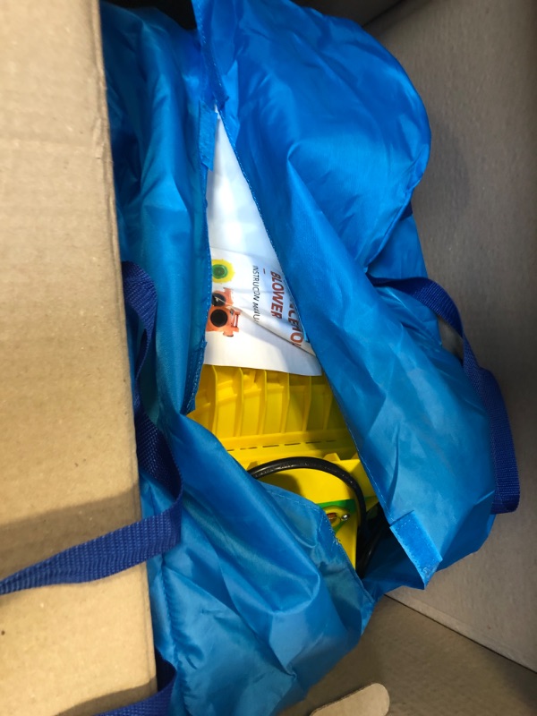 Photo 1 of Small Inflatable Bounce House, White Bounce House Jumping Castle with Slide, Blower, Patches, Floor Mat, Stakes, Storage Bag (for 2 Kid, 3-6 Years), Oxford Durable Sewn