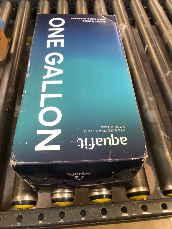 Photo 2 of AQUAFIT 1 Gallon Water Bottle with Time Marker - BPA Free 128 oz Water Bottle with Straw, Gym Water Bottle with Handle, 1 Gallon Water Jug, Big Water Bottle, Large Water Bottle (Hazy Day)