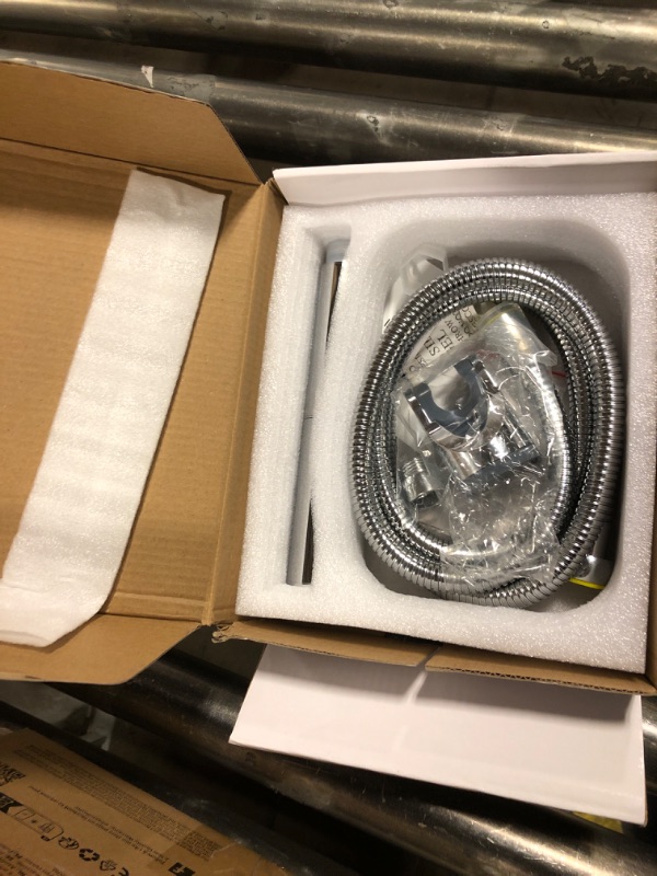 Photo 1 of BESy Chrome Brass 2 In 1 Function Handheld Shower Head Set High Pressure 7 Inch Shower Head High Flow Hand Shower Wand with 59 Inch Hose, Bracket, Chrome Finish