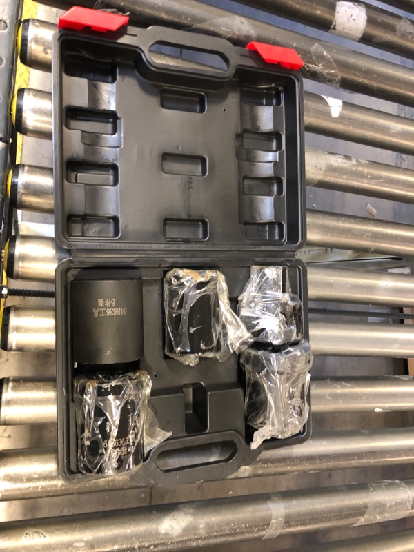 Photo 1 of Sunluway Spindle Nut Socket Tool Kit 5 Pcs Axle Nut Socket Set Wheel Hub Nut Remover Installer 1/2” Drive for Ford Dana 50/60, Chevy, and Dodge, Replace# 648636 Lug Nut Spindle Socket Set