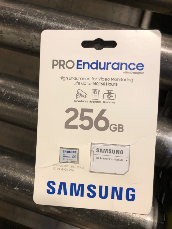 Photo 2 of SAMSUNG PRO Endurance 256GB MicroSDXC Memory Card with Adapter for Dash Cam, Body Cam, and security camera – Class 10, U3, V30 (?MB-MJ256KA/AM)