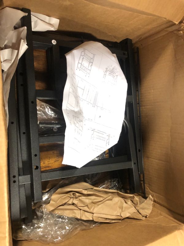 Photo 1 of Luwesde Record Player Stand, 3-Tier Record Player Table, Vinyl Record Storage with Extra-Large Desktop, Turntable Stand End Table for Vinyl Record, Record Holder for Living Room - Rustic Brown