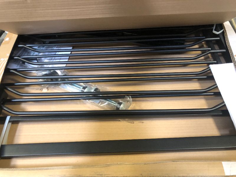 Photo 1 of Mom's Choice-GROWNSY Baby Gate for Stairs, 29.5"-48.4" Pressure Mounted Baby Gate for Top of Stair&Doorway with Y-Spindle Rods, Anti-Trip Pedal, Wide Stairs Dog Gate Easy Install w/Red Reminder,Black Black 29"-48"*30"