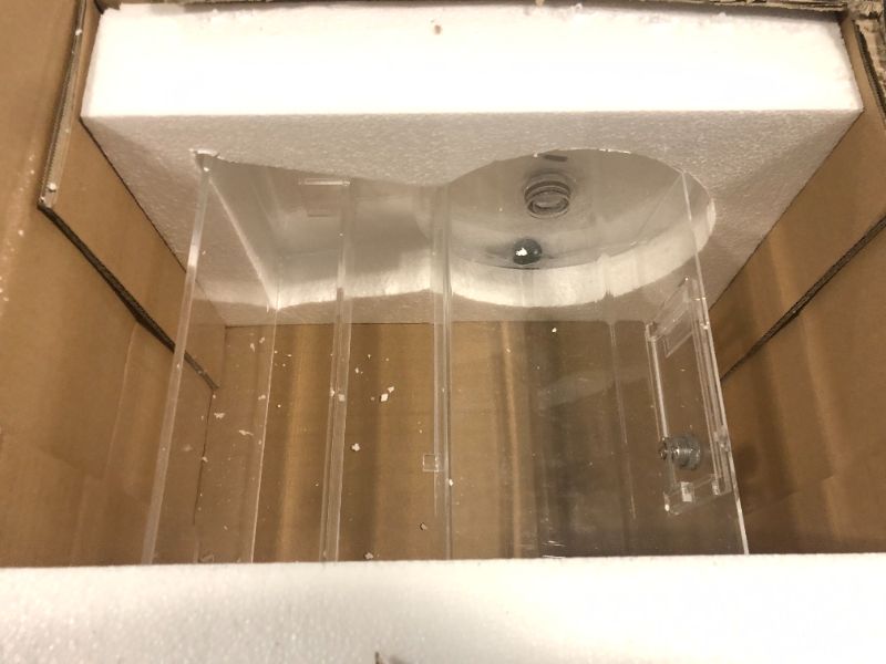 Photo 1 of Yuanhe Deluxe Acrylic Raffle Ticket Drum,Spinning Drum,Hand Crank Wheel Spinner Lottery Machine, (Small-Holds 2000 Tickets)