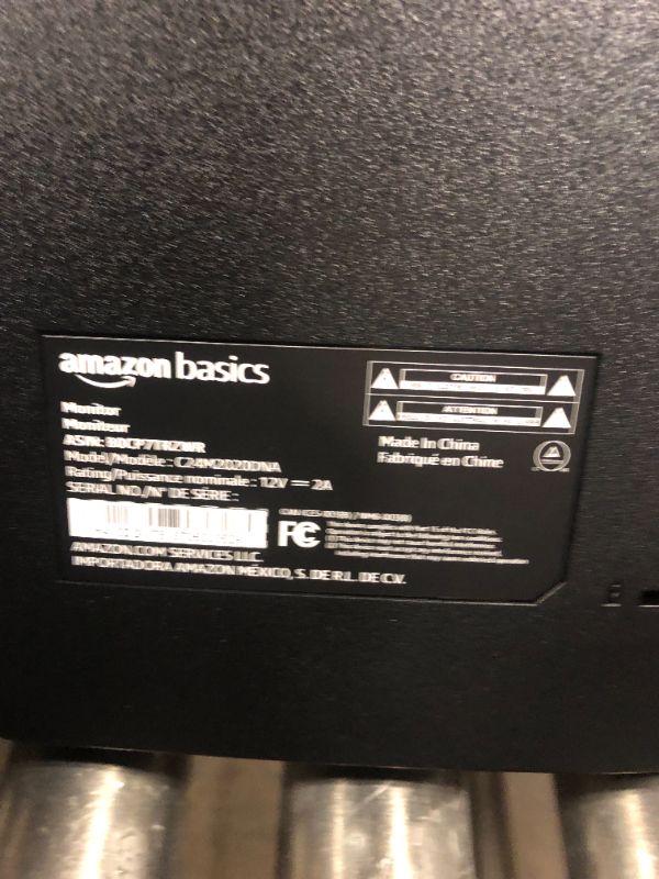 Photo 1 of Amazon Basics 24 Inch Monitor, FHD 1080P, Max 100Hz, VESA Compatible, Built-in Speakers, Black