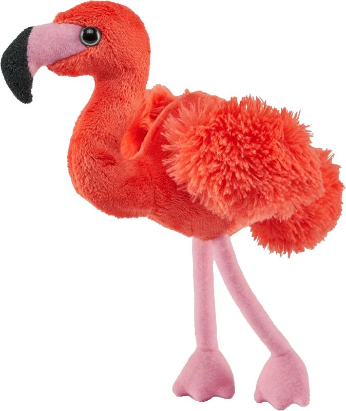 Photo 1 of mini---Wild Republic Pocketkins Eco Flamingo, Stuffed Animal, 5 Inches, Plush Toy, Made from Recycled Materials, Eco Friendly
