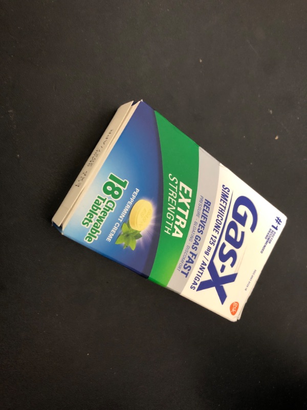 Photo 2 of exp date 04/2027--Extra Strength Gas Relief Chewable Tablets Peppermint Creme