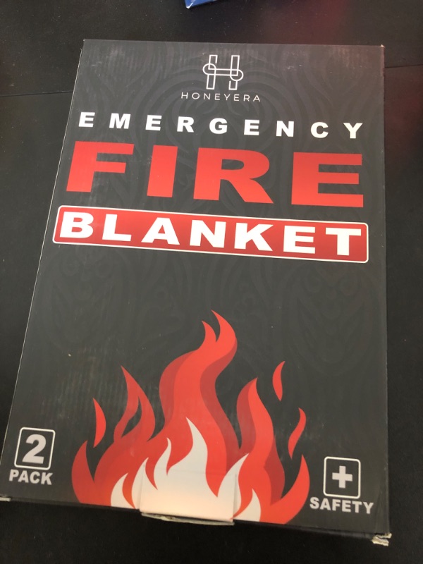 Photo 2 of 2 Pack Fire Blanket - Home and Kitchen Emergency Fire Blankets for Safety, Easy to Use for Fire Suppression & Kitchen Fires, Fiberglass Fire Blanket