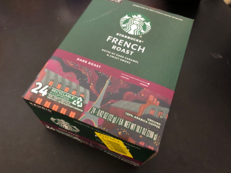 Photo 2 of 24pods exp date 08/2025---Starbucks 011067985 French Roast K-Cups, 24/Box (9737) French Roast 10.08 Ounce (Pack of 1)