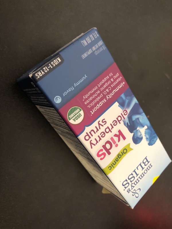 Photo 2 of exp date 12/2024---Mommy's Bliss Organic Elderberry Syrup & Immunity Boost With Vitamins, Prebiotics & Echinacea for Kids & Adults 1 yr+, 3 Fl Oz