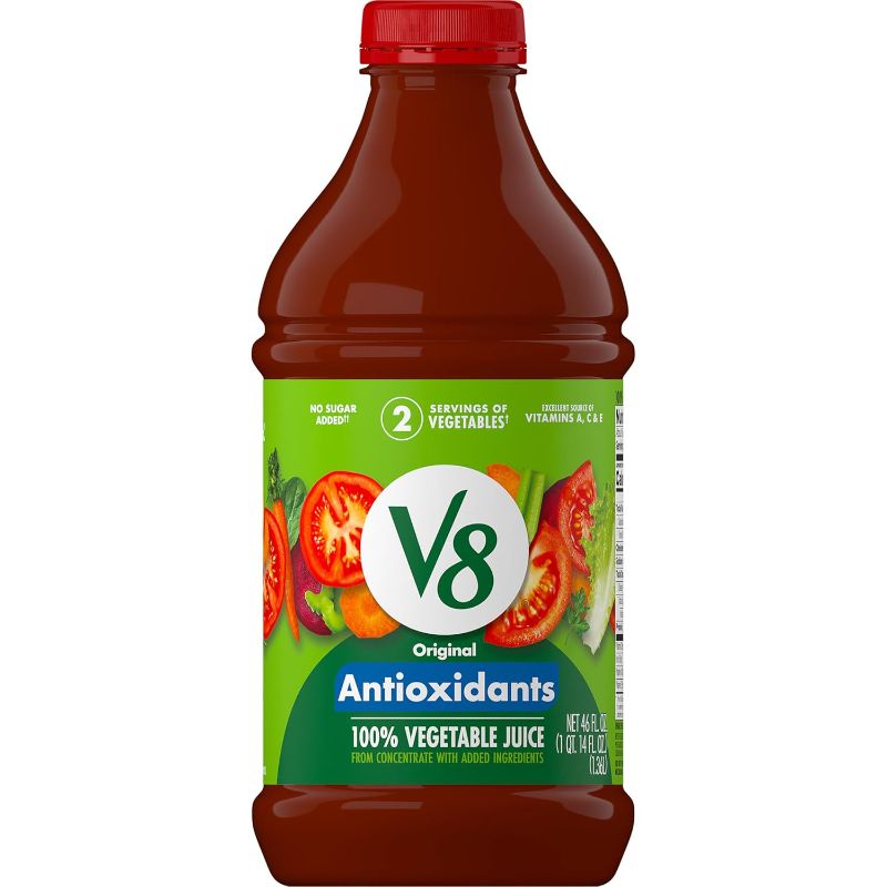 Photo 1 of exp dat 07/2026---V8 Antioxidants Original 100% Vegetable Juice, 46 fl oz Bottle
