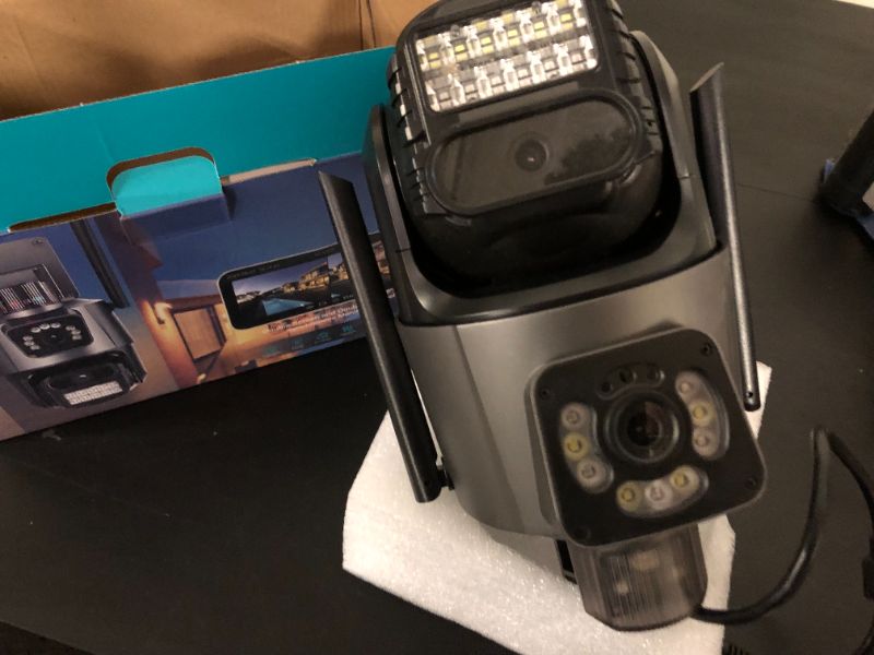 6MP Security Camera Outdoor, Dual Lens Outside Cameras for Home