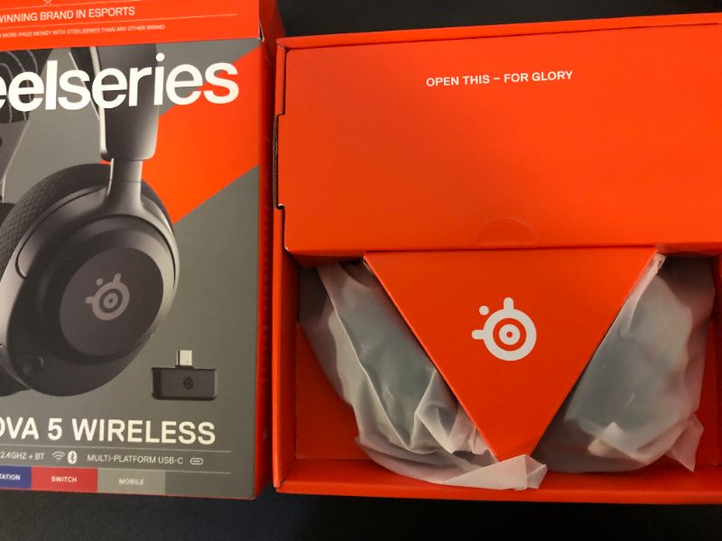 Photo 2 of SteelSeries Arctis Nova 5 Wireless Multi-System Gaming Headset — Neodymium Magnetic Drivers — 100+ Audio Presets — 60 HR Battery — 2.4GHz or BT — ClearCast Gen2.X Mic — PC, PS5, PS4, Switch, Mobile