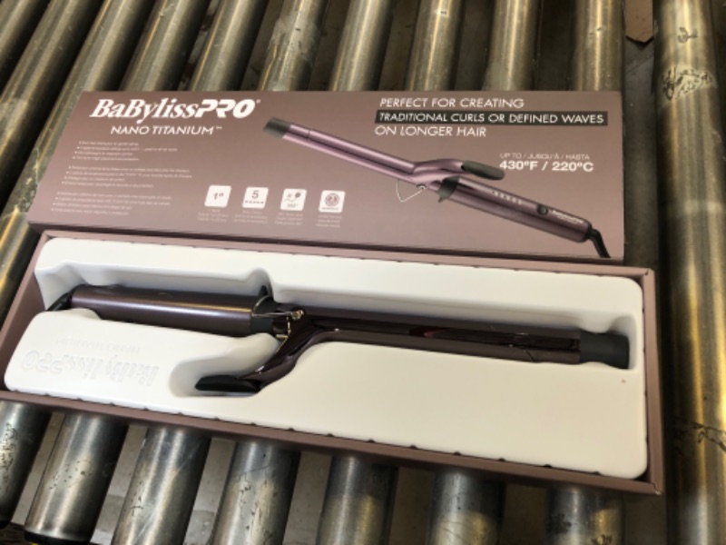 Photo 2 of BaBylissPRO® Nano Titanium™ Limited Edition Purple 1 inch Extended Barrel Hair Curling Iron