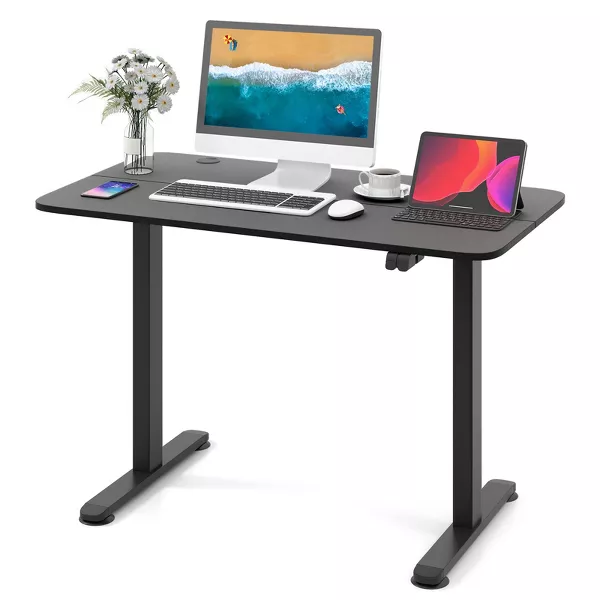 Photo 1 of Costway Electric Standing Desk Height Adjustable Sit to Stand Computer Workstation Home Office