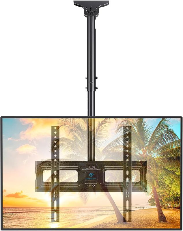 Photo 1 of PERLESMITH Ceiling TV Mount for 26-65 inch Flat Screen Displays, Hanging Adjustable Ceiling TV Bracket Fits Most LCD LED OLED 4K TVs, Pole Ceiling Mount Holds up to 110lbs, Max VESA 400x400mm, PSCM2
