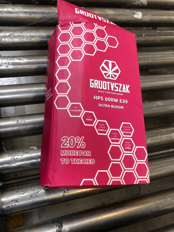 Photo 3 of GRUOTVSZAK HPS 600 Watt Grow Light Bulb E39 1150?mol Ultra PPF 20% to 40% PAR Increases Concentrate on RED Spectrum 90000 Lumens High Pressure Sodium 2-Pack