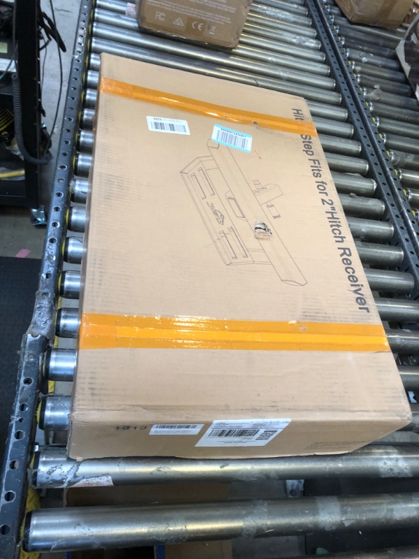 Photo 1 of JUST-V Hitch Step for Pickup Truck Trailer Tow Hitch Step Textured Black Non-Slip Strong Steel Rear Bumper Step Hitch with Pin Lock U-Bolts 2" Hitch Receiver Stabilize 220LBS Maximum Load