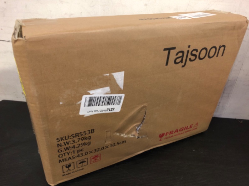 Photo 1 of Tajsoon Tall End Table 3 Tier 30 Inch Narrow Side Table with Storage Shelves, Small Table Stand for Small Spaces with Metal Frame, Small Sofa Table for Living Room, Bedroom, Office, Rustic Brown