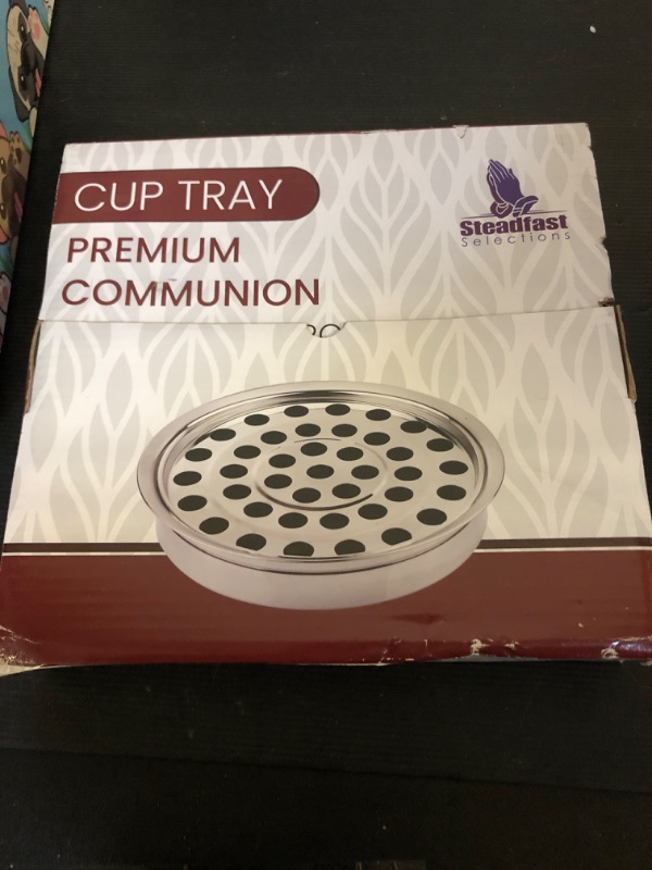 Photo 2 of (Cup Tray) Silver Premium Communion Trays for Churches | Communion Set | Communion Plates for Church | Communion Tray Set | Communion Supplies | Church Communion Ware Sets