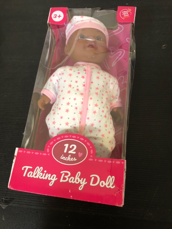 Photo 2 of 12 Inch Talking Baby Dolls for 3 Year Old Girls - Soft Body Interactive Baby Doll for Kids That Can Talk, Cry, Sing and Laugh - Makes 24 Cute Sounds