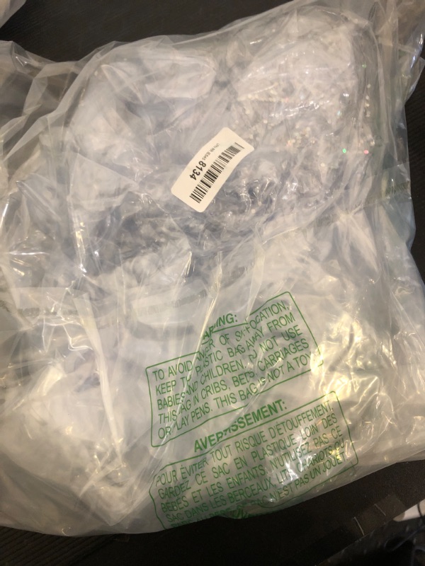 Photo 1 of ArtCreativity Sparkly Inflatable Kiddie Pool for Kids - 3 Levels - Transparent Blow Up Kiddie Pool with Silver Glitter, Easy to Inflate Small Kiddie Pools for Backyard