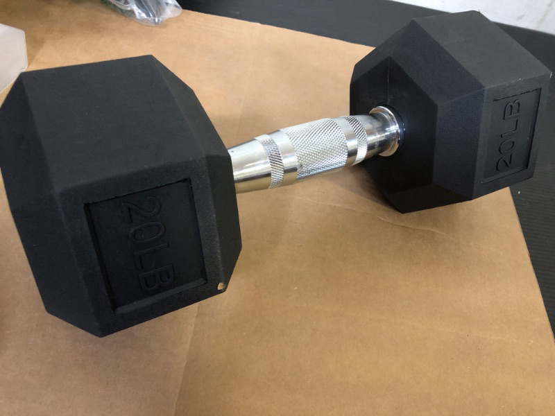 Photo 1 of 1pc CAP Barbell 20 LB Coated Hex Dumbbell Weight with Padded Grip