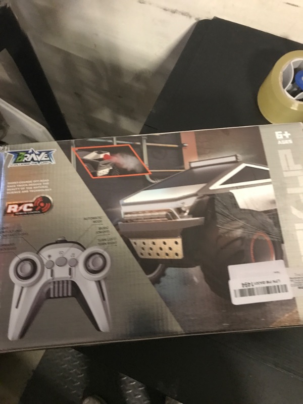 Photo 1 of Leopmase RC Cybertruck Toy, Remote Control Cyber Truck 4WD Off Road Toy, Rock Crawler RC Car with Alloy Shell Lights and Sounds, 2.4GHz All Terrain Toy Car for Boy Kids Adults