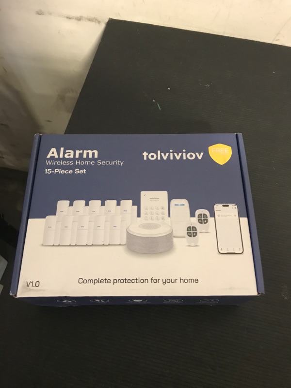 Photo 1 of tolviviov Alarm System for Home Security, DIY Door Alarm Security Systems, Smart App Alerts, 15Piece Kit, No Monthly fee, WiFi Alarm, Door Window Motion Sensor, for Home Security, and Kids Safety