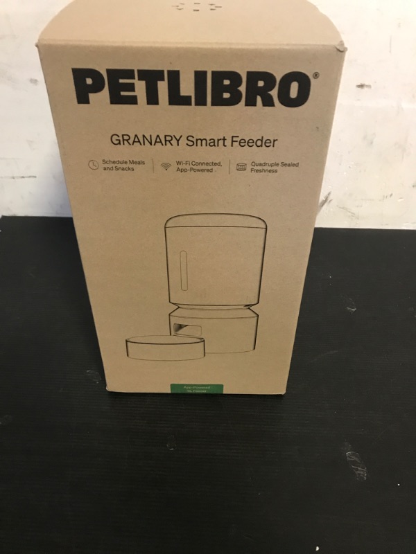 Photo 1 of PETLIBRO Automatic Cat Feeder, 5G WiFi Automatic Dog Feeder with Freshness Preservation, 5L Timed Cat Feeder with Low Food Sensor, Up to 10 Meals Per Day, Granary Pet Feeder for Cats, White