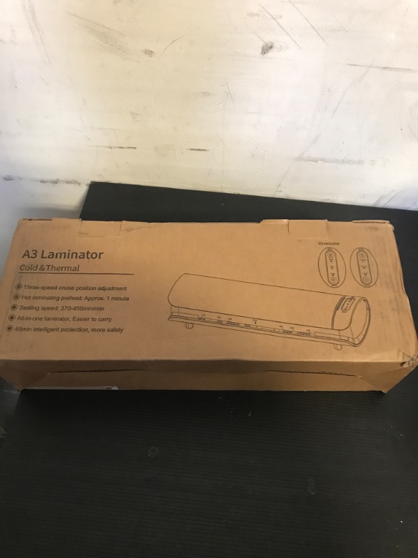 Photo 1 of Laminator Machine 13 Inch Cold Thermal Laminate Machine for A3/A4/A5/A6, 60s Warm-up Lamination Machine 11x17 with 30 Laminating Sheets, 9 in 1 Personal Laminating Machine for Home Office School