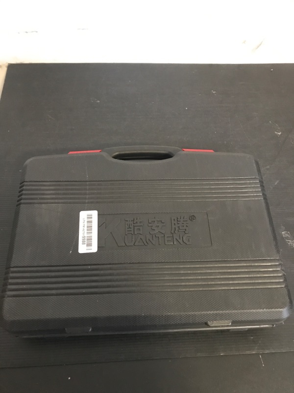 Photo 1 of GMKD Pneumatic Brake Caliper Compression Tool, 24 Piece Air Operated Disc Brake Piston Wind Back Rewind Tool Set for Auto Brake Repair (Red)