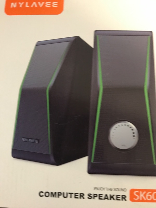 Photo 1 of Computer Speakers, Bluetooth 5.0 Hi-Fi Stereo PC Speakers, 4 Dynamic Lighting Modes Speakers for PC, AC Adapter Powered and 3.5mm AUX-in Computer Speakers for Desktop Monitor, Laptop, Tablet, Phone