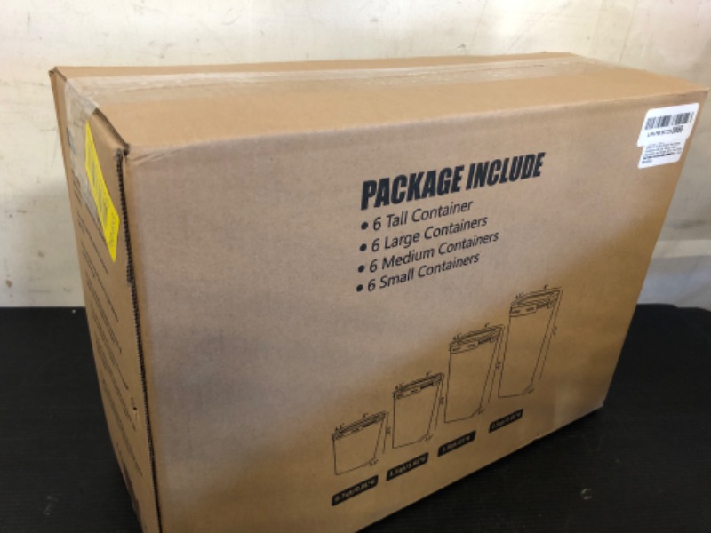 Photo 1 of KEMETHY 24 PCS Airtight Food Storage Containers with Lids, Kitchen Pantry Organization and Storage, BPA-Free Plastic Scale Food Canisters for Cereal, Flour, Sugar, Dry Food, Include Labels & Marker