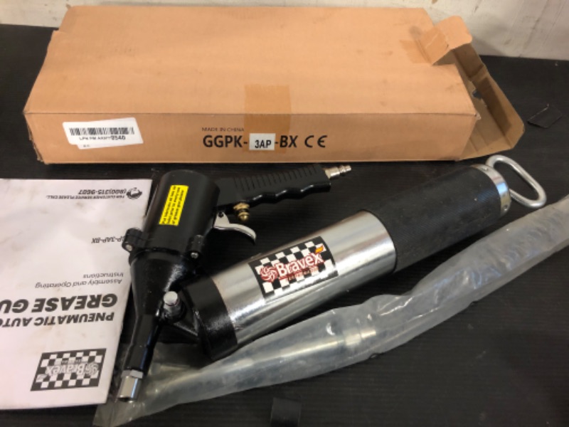 Photo 1 of Pneumatic Grease Gun Automatic W/Quick Release Coupler, Continuous Cycle Heavy Duty 6000 PSI Air Compressor Grease Gun with Flex Hose 18 Inch