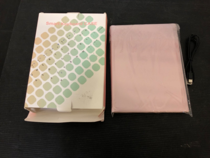 Photo 1 of kaitesi Keyboard Case for iPad Mini 6th Generation Magnetic Detachable Bluetooth Keyboard Cover with Pencil Charging Holder for iPad Mini 6 2021 (Pink)